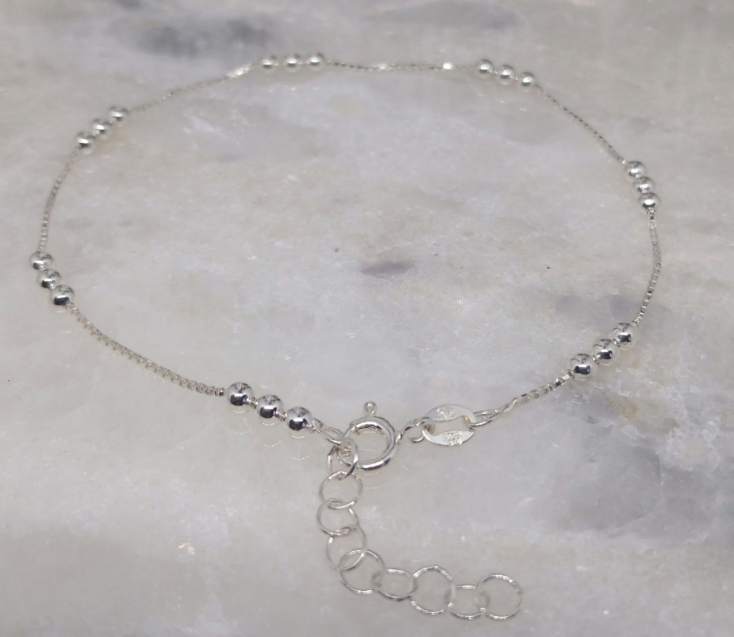 Pulsera - 3 Bolitas 23 cm - Plata925 - Dama.