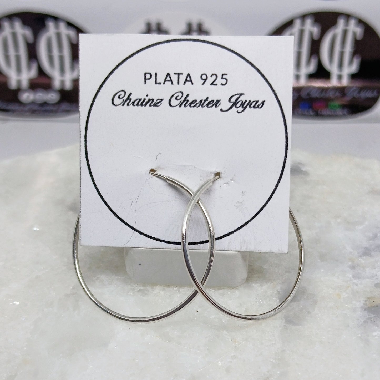 Aros - Argollas Lisas 25 mm - Plata925.