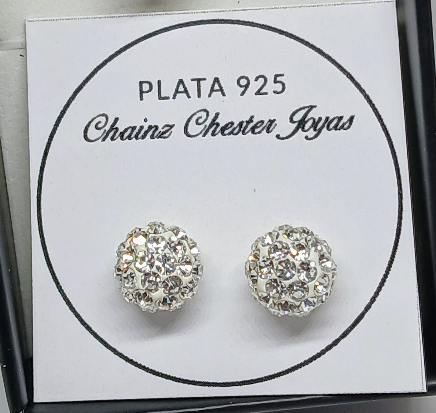 Collar - Set Elegante de Aros + cadena (Singapur) y dije Bolita - Plata925 - Dama.