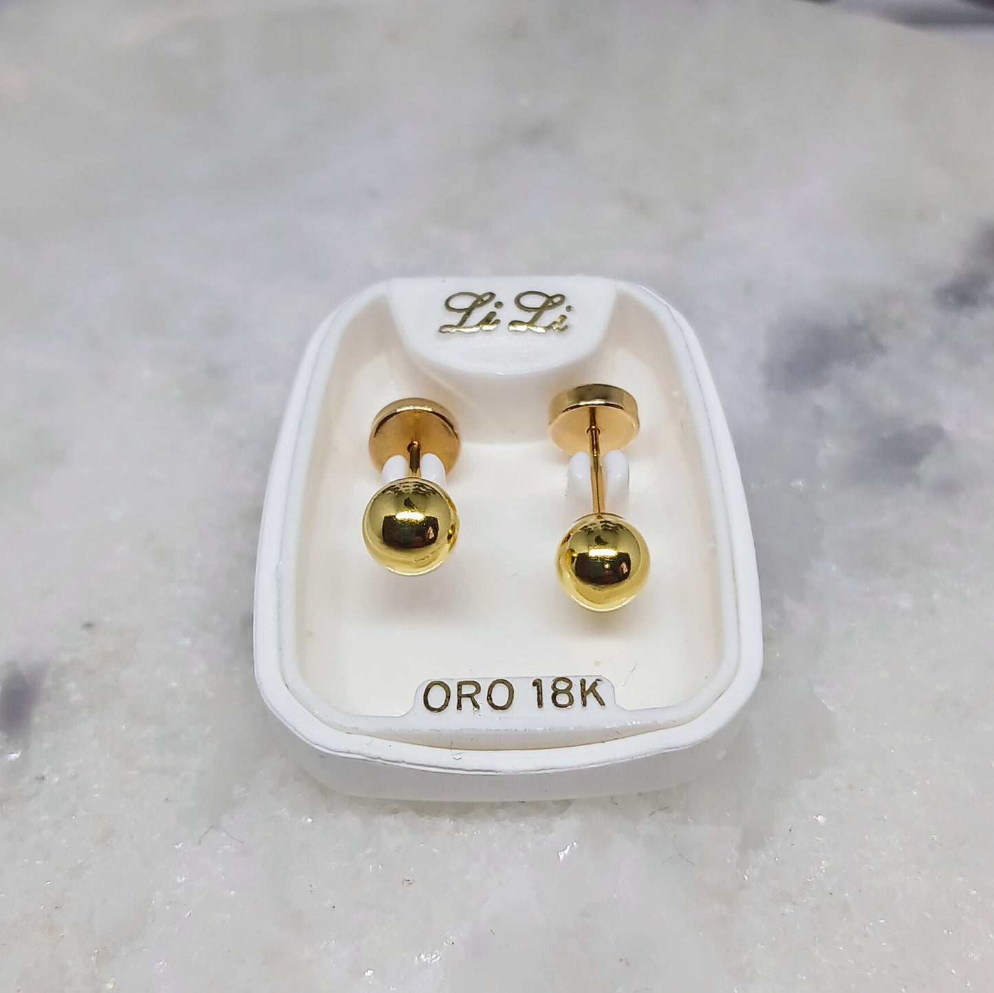 Aros - Abridores Bolita 5 mm - Oro 18Kts