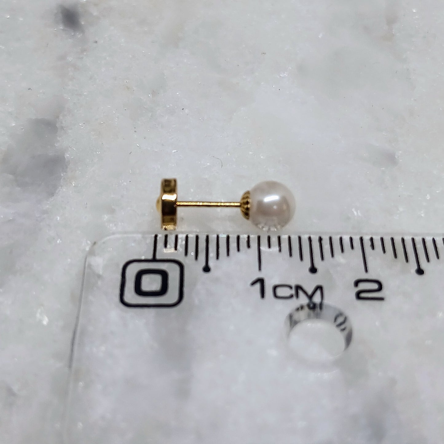 Aros - Abridores Perla 5 mm - Oro 18Kts