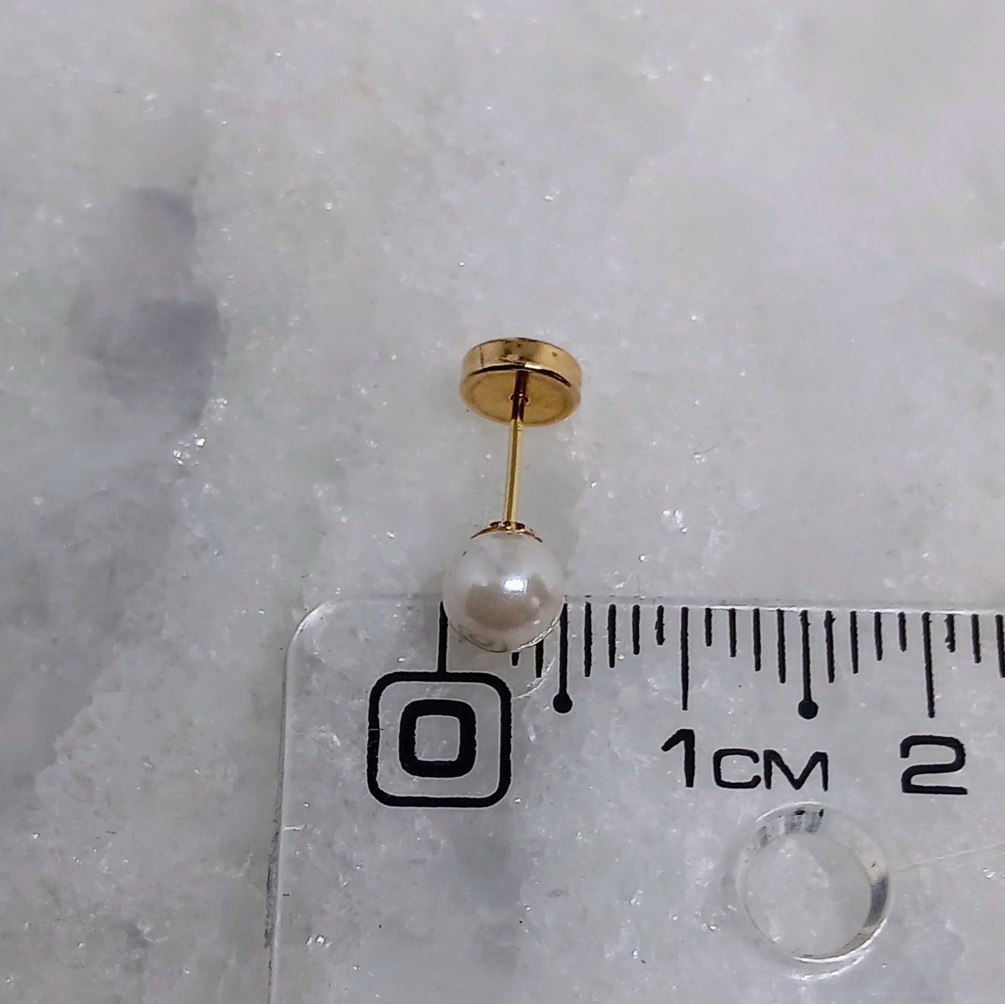 Aros - Abridores Perla 5 mm - Oro 18Kts
