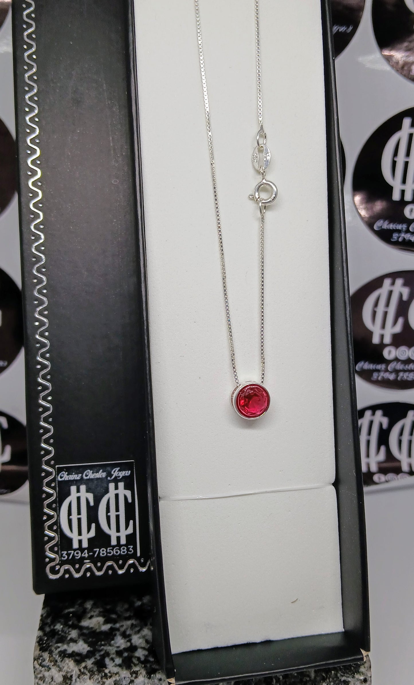 Collar - Susano (Rojo) 7mm - Plata925 - Dama.