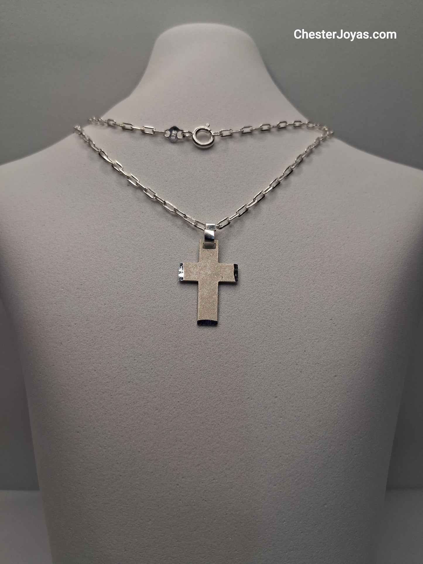 Collar - F-60 x 70 cms - Cruz Chata - Plata925 - Caballero.
