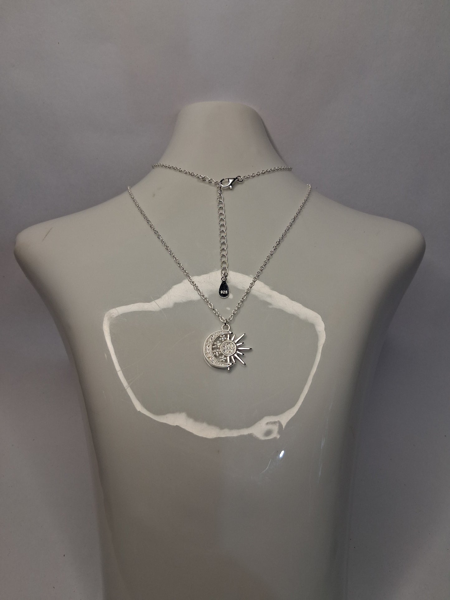 Collar - Colgante BAILEY Luna~Sol (Regulable) - Dama - Plata 925.
