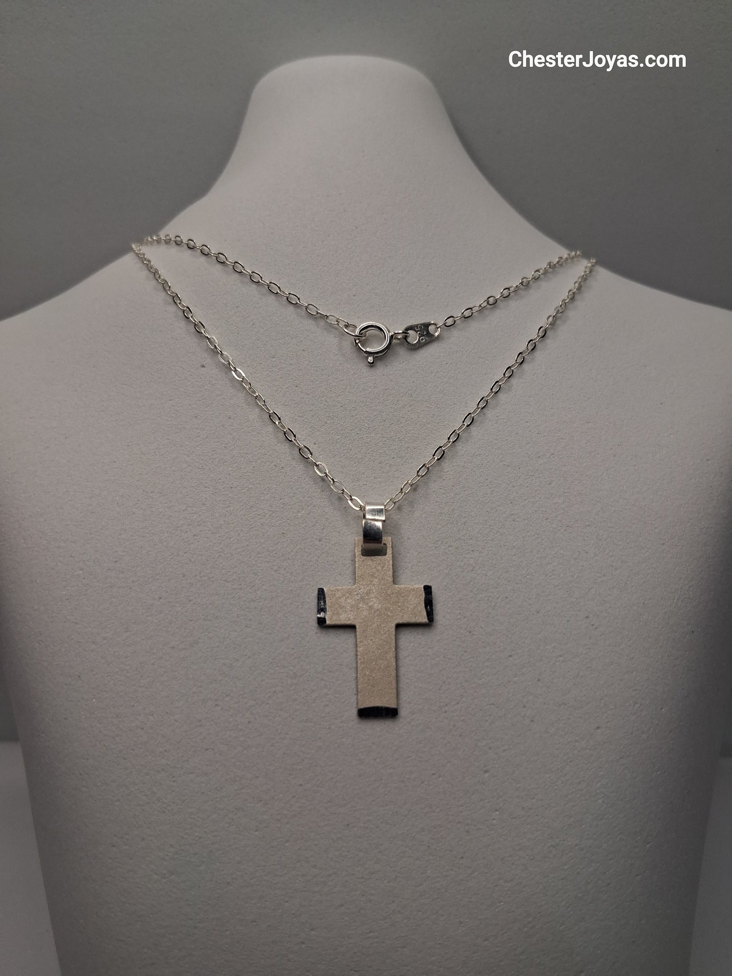 Collar - Mini Forcet x 50 cms - Cruz Chata - Plata925 - Caballero.