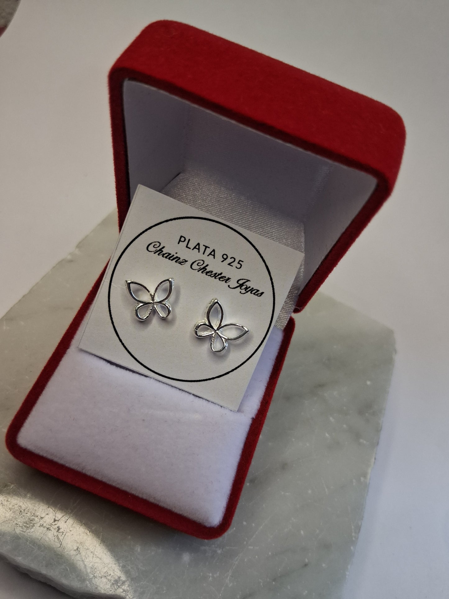 Aros - Pasante Mariposa (2) - Plata925.