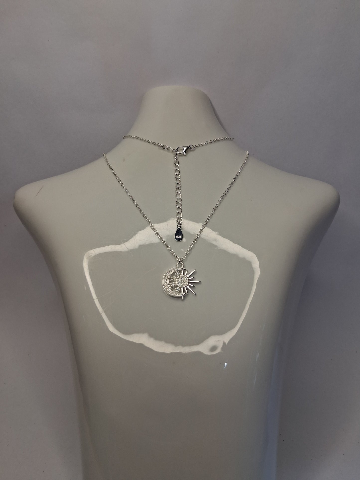 Collar - Colgante BAILEY Luna~Sol (Regulable) - Dama - Plata 925.