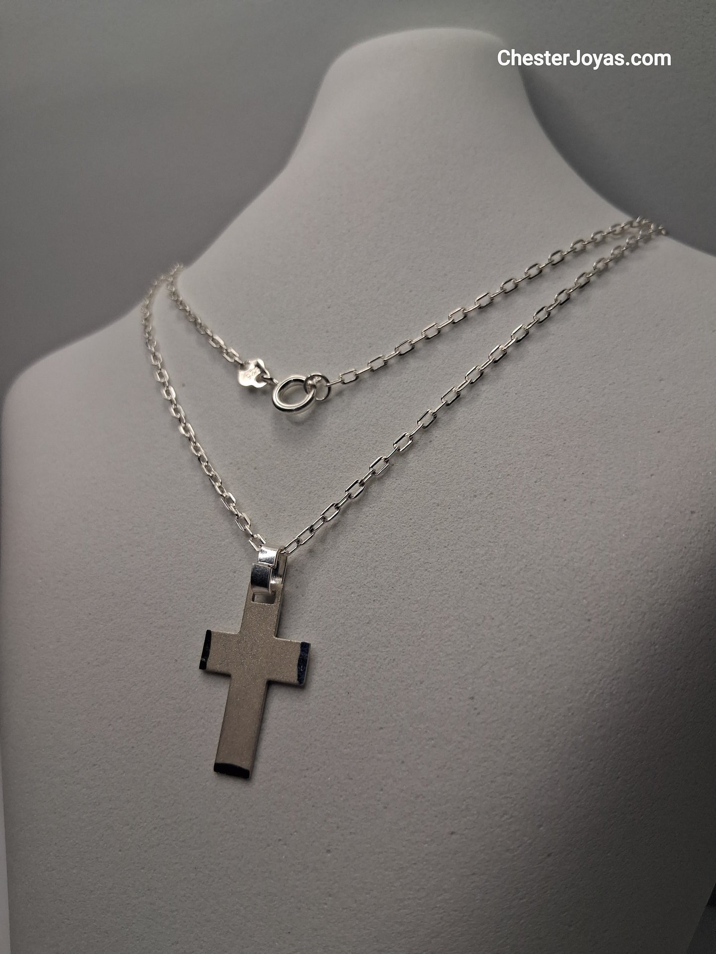 Collar - Mini Forcet x 60 cms - Cruz Chata - Plata925 - Caballero.