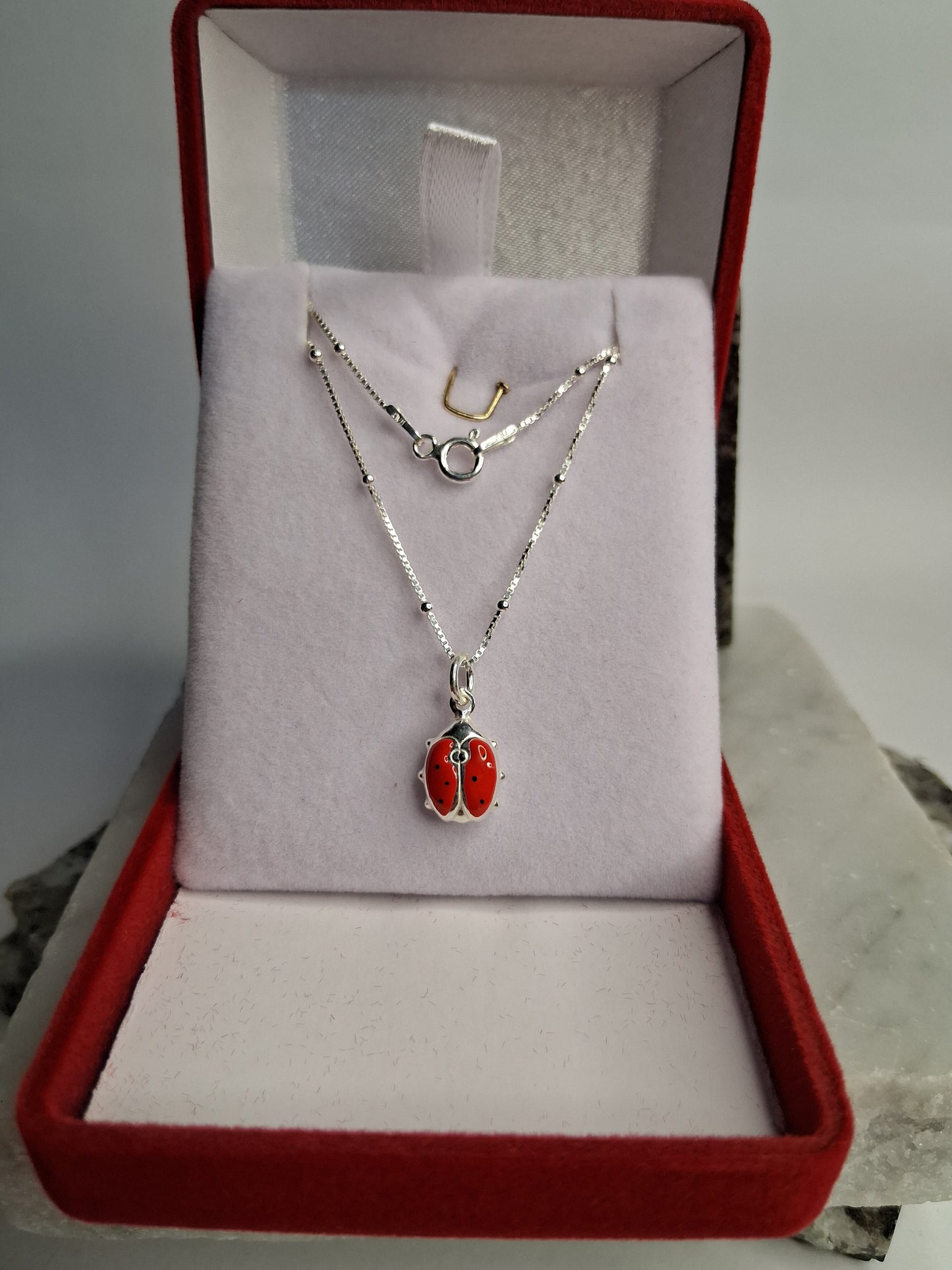Collar - Vaquita de San Antonio (bolitas) - Plata925 - Dama.