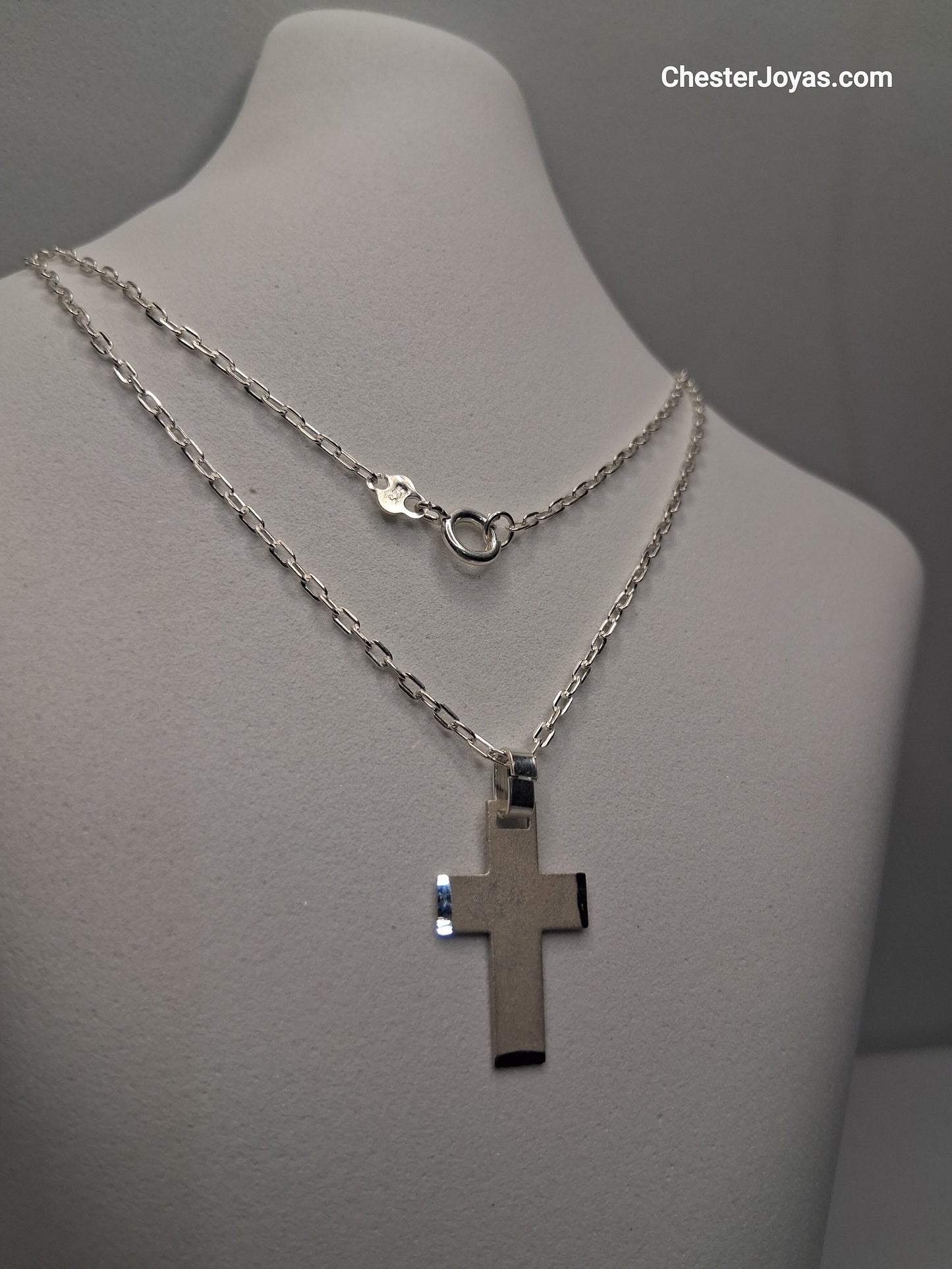 Collar - Mini Forcet x 60 cms - Cruz Chata - Plata925 - Caballero.