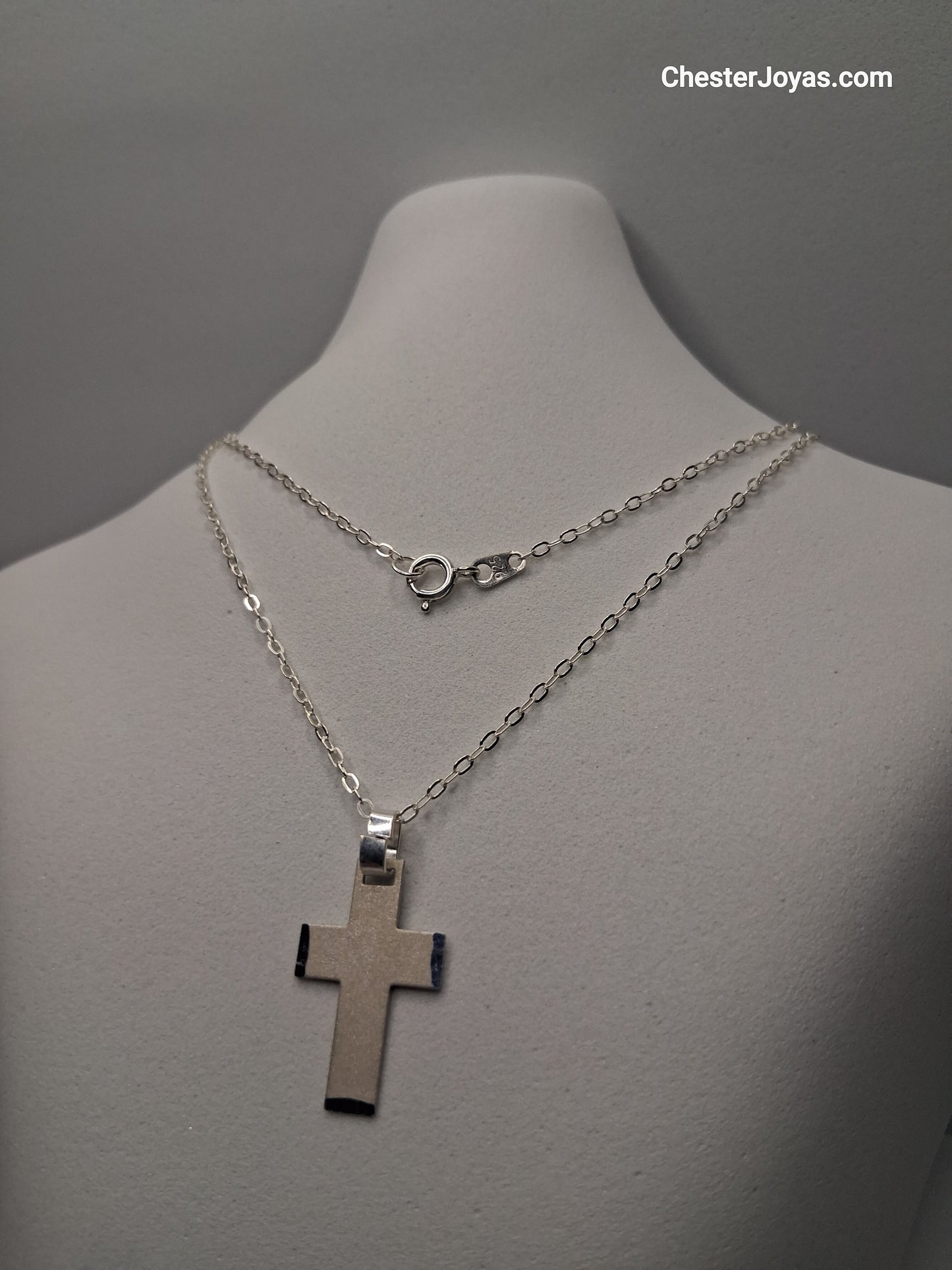 Collar - Mini Forcet x 50 cms - Cruz Chata - Plata925 - Caballero.