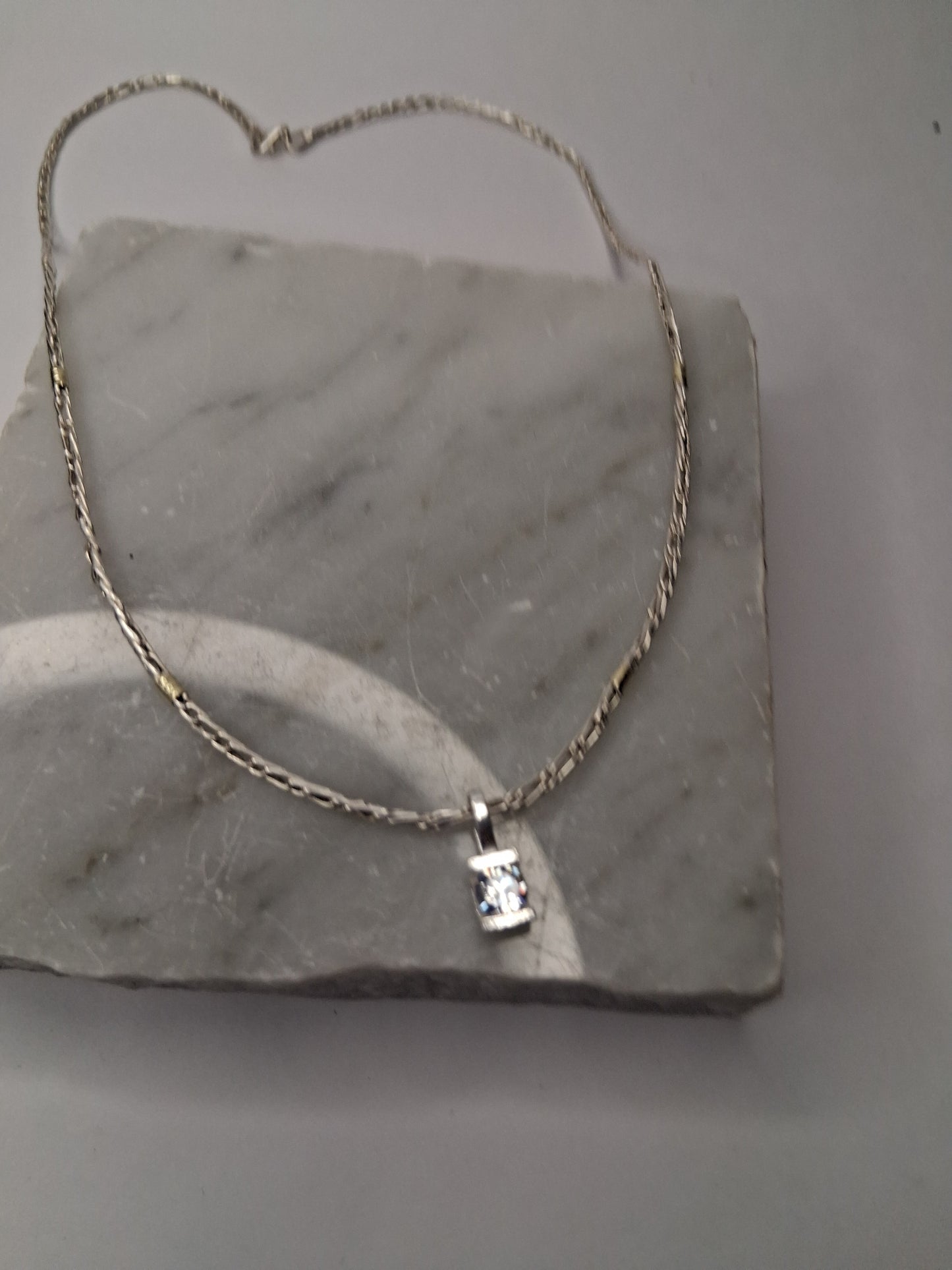 Collar - Plata y Oro - x 45 cms - dije Diana Plata925 - Dama.