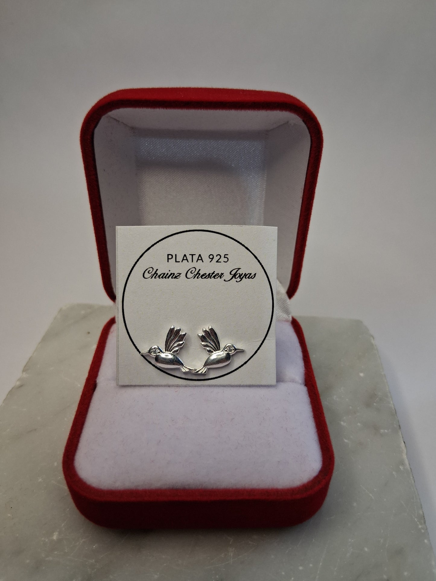 Aros - Pasantes BRID Colibrí con Piedra - Plata925- Dama.