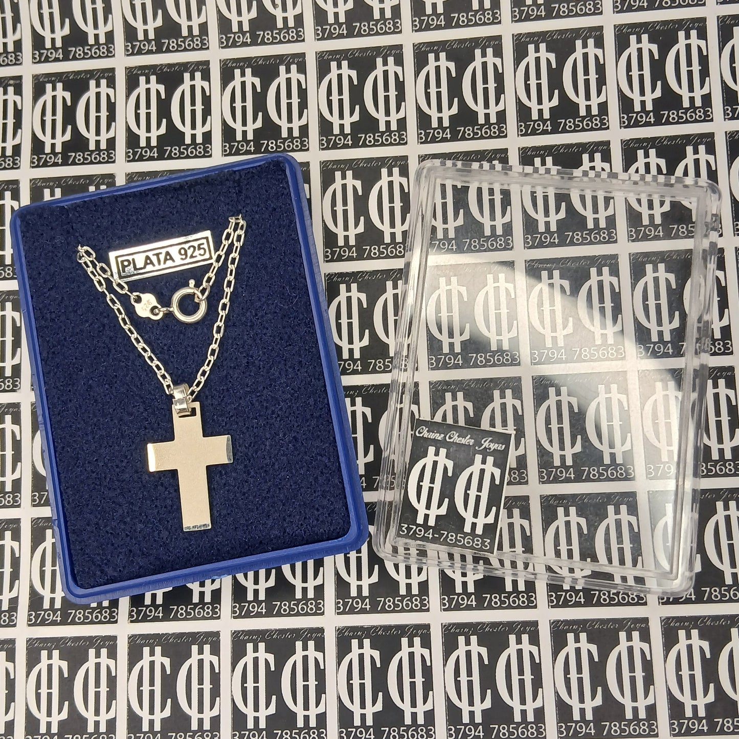 Collar - Mini Forcet x 60 cms - Cruz Chata - Plata925 - Caballero.