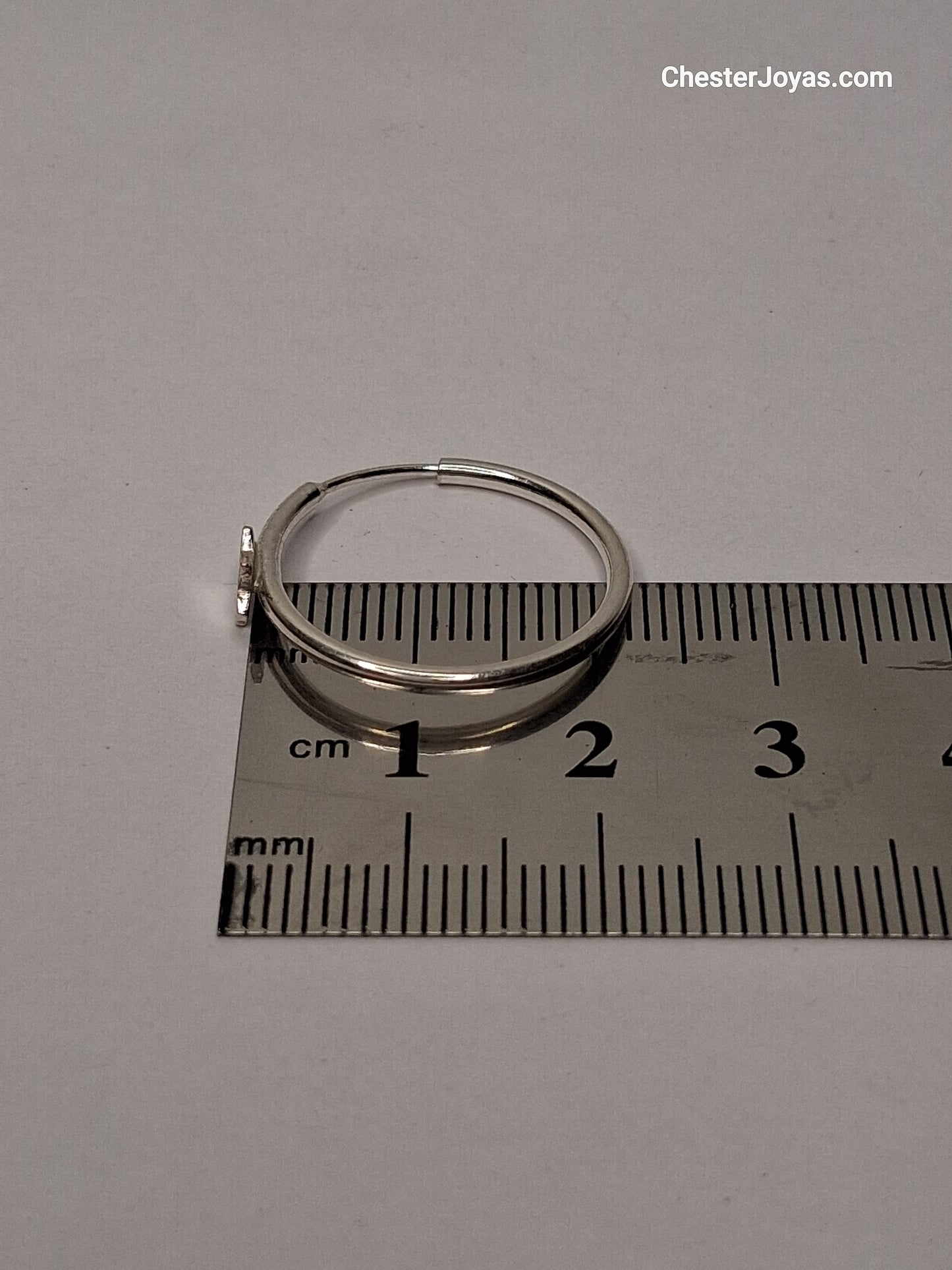 Aros - Argollas ESTRELLITAS 23 mm - Plata925.