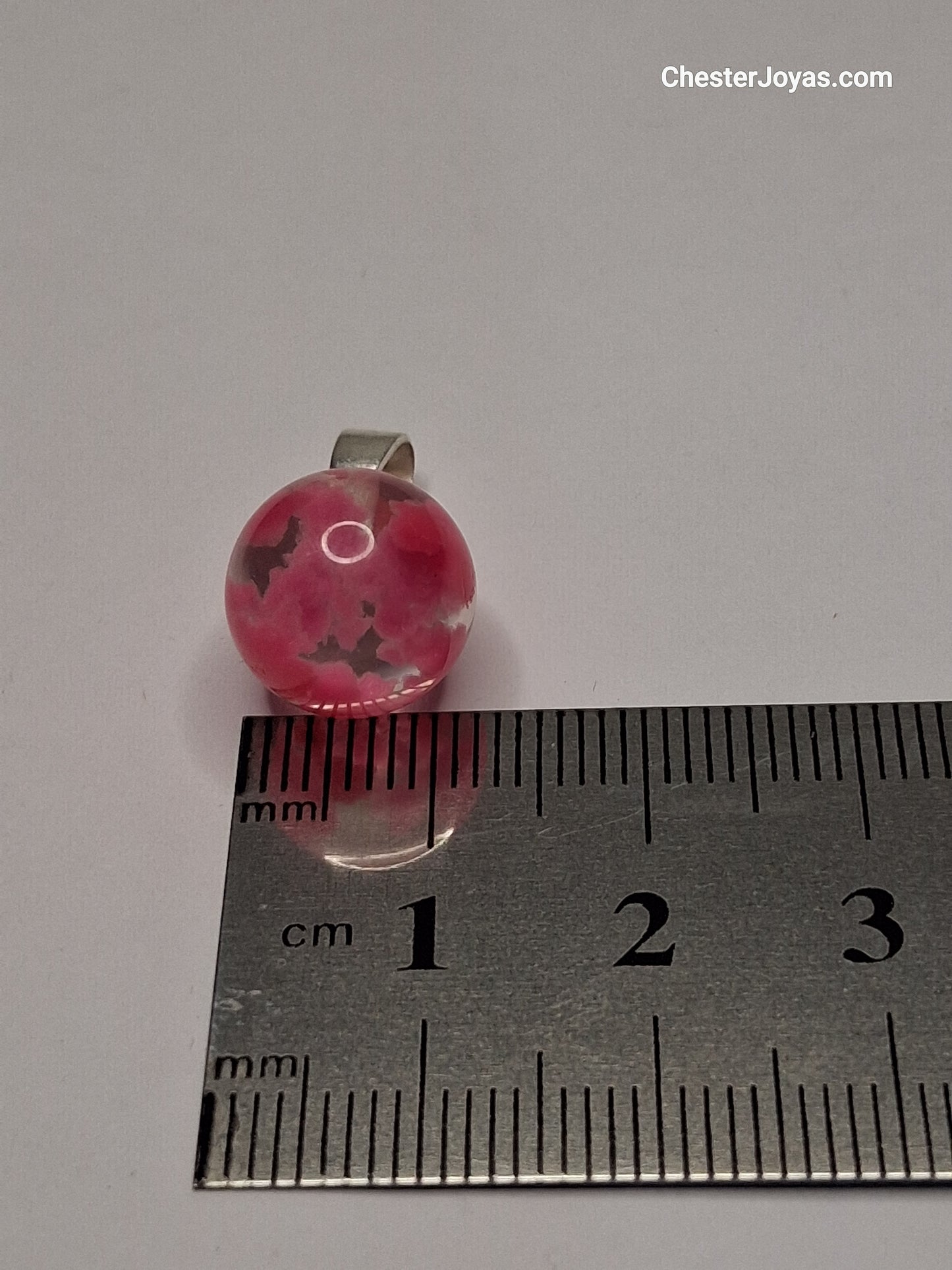 Collar - Bolita con nubes (Rosa) - Plata925 - Dama.