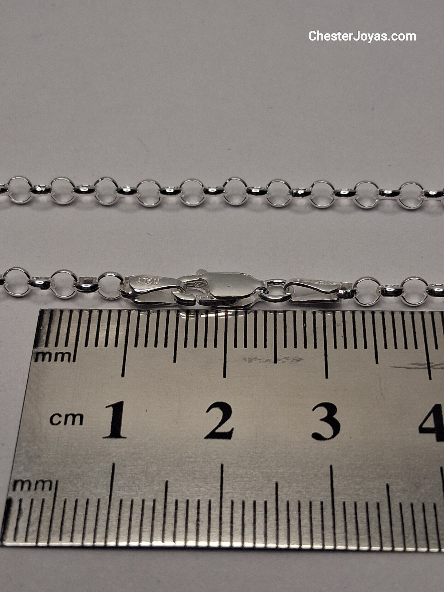 Collar - Cadena Rolo N° 1 - Belcher x 45 Cms - Plata925.