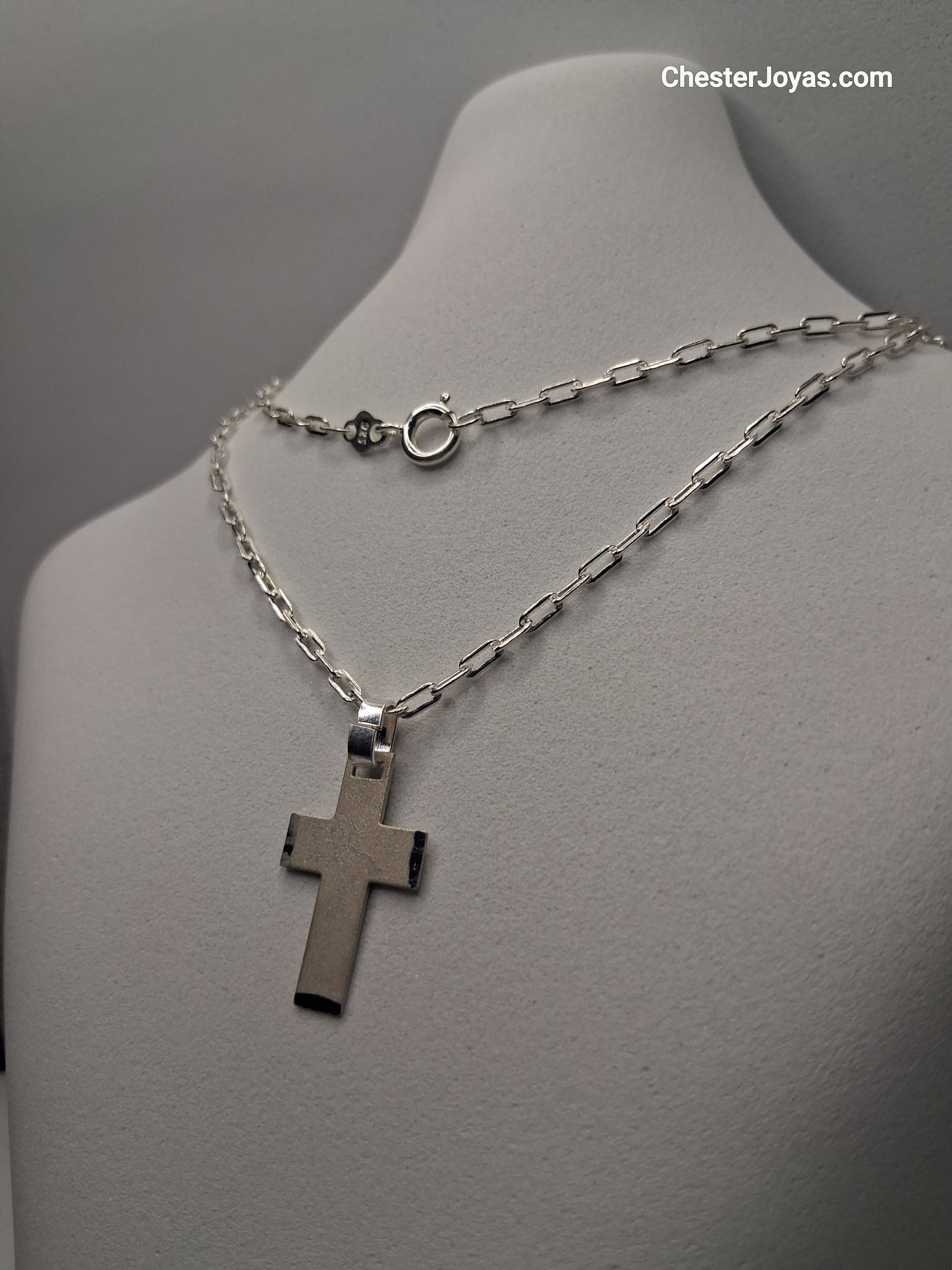 Collar - F-60 x 70 cms - Cruz Chata - Plata925 - Caballero.