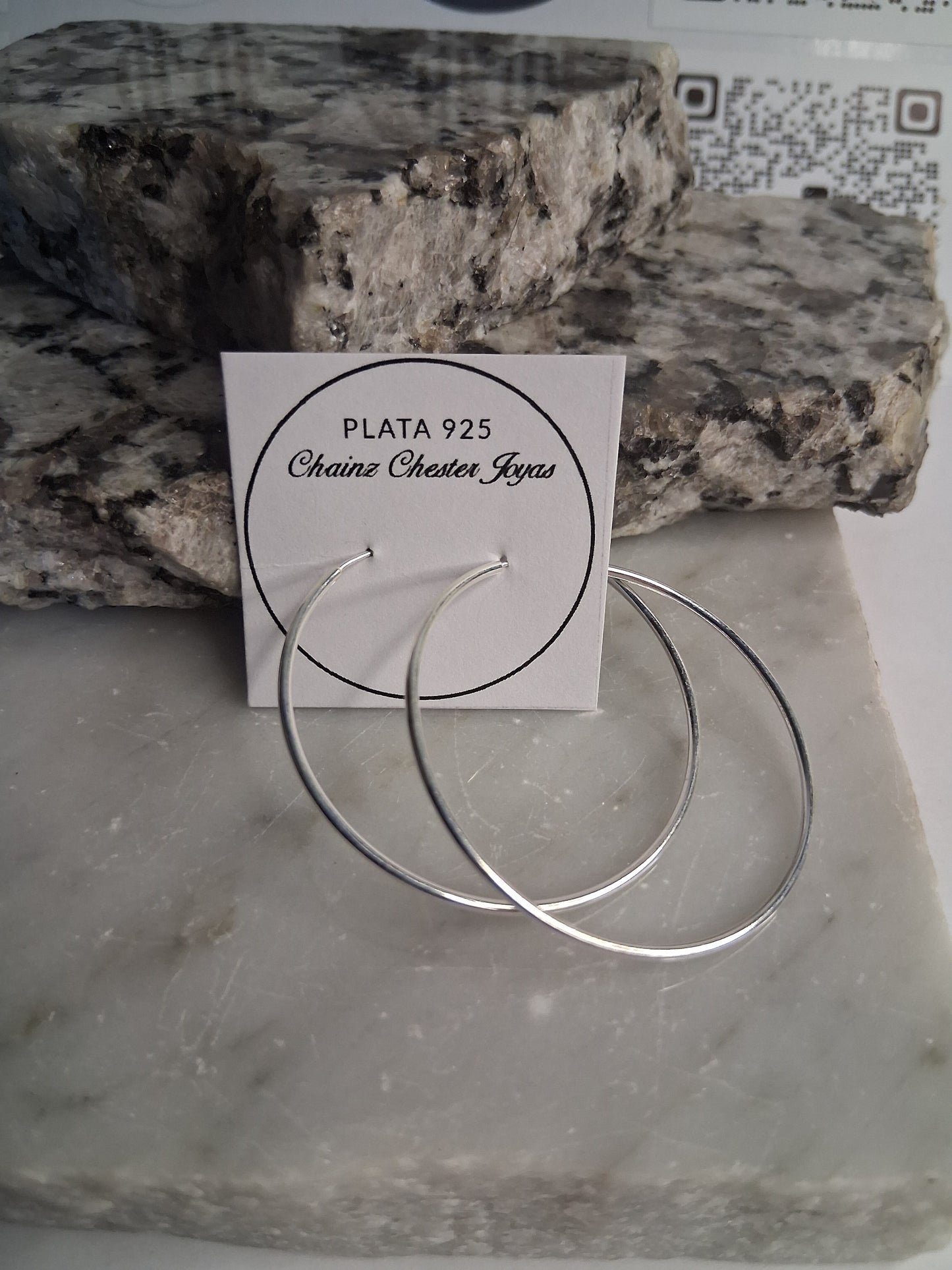 Aros - Argollas Lisas 40 mm - Plata925.