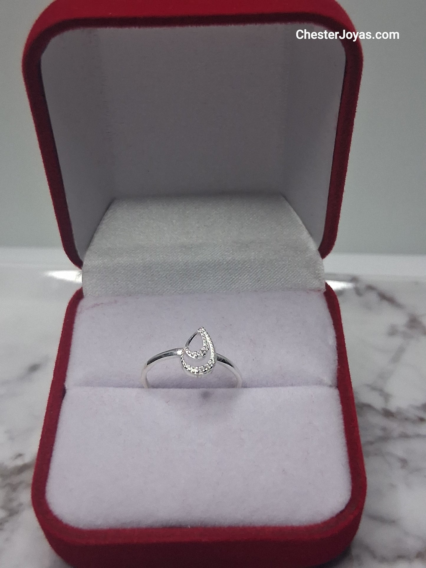 Anillo GOTITA - Medida 11 - Plata925 - Dama.