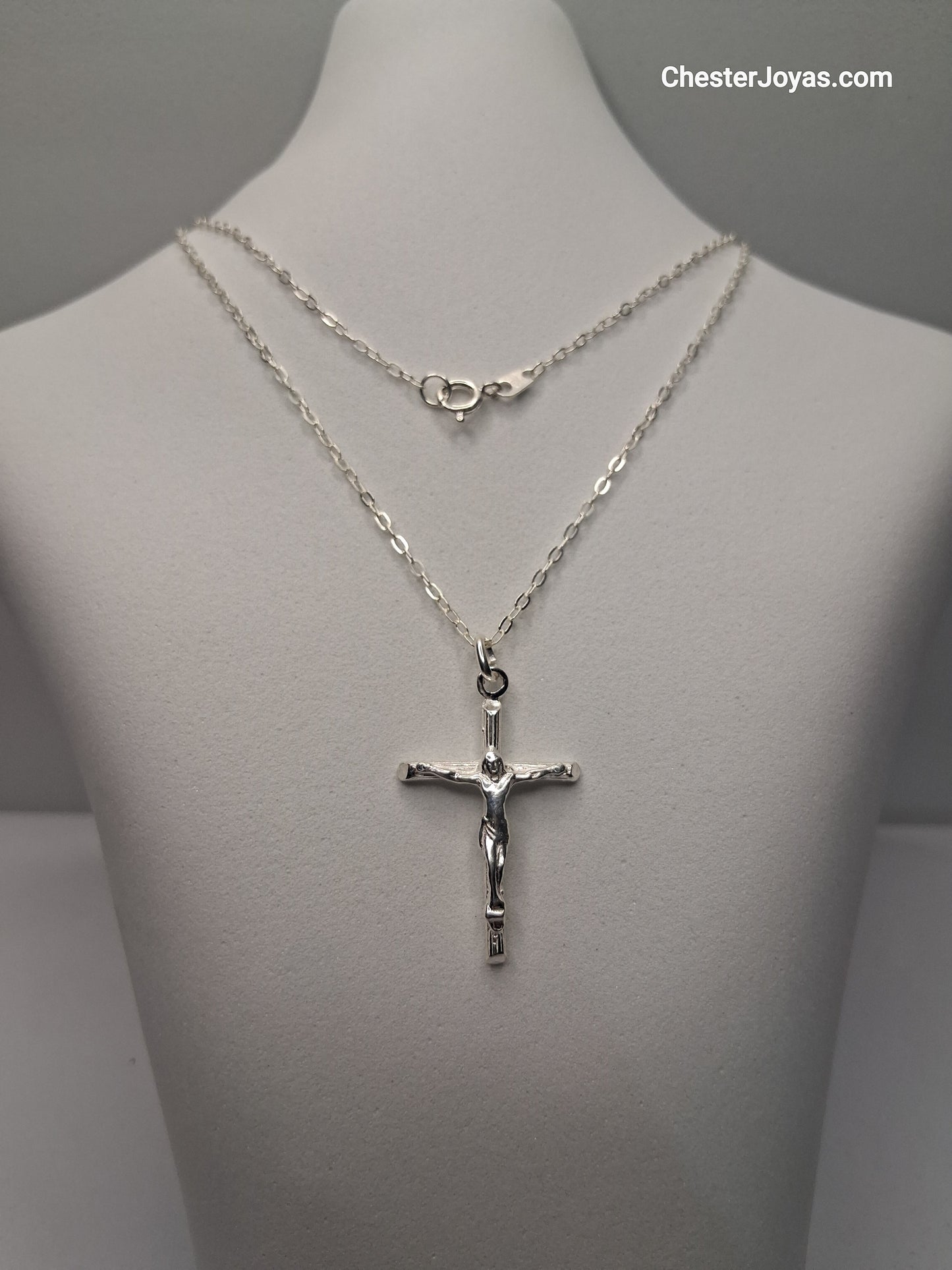 Collar - Mini Forcet x 50 cms - Cruz - Plata925 - Caballero.