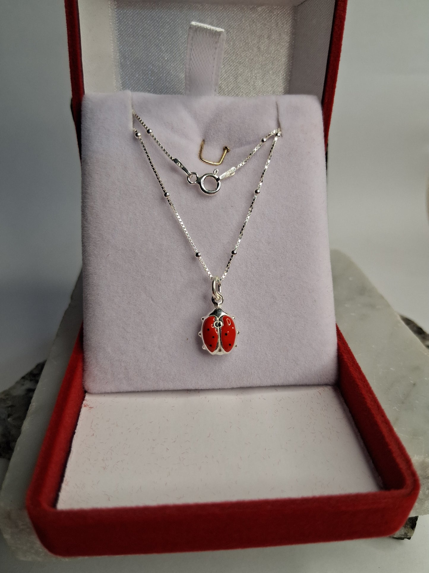 Collar - Vaquita de San Antonio (bolitas) - Plata925 - Dama.