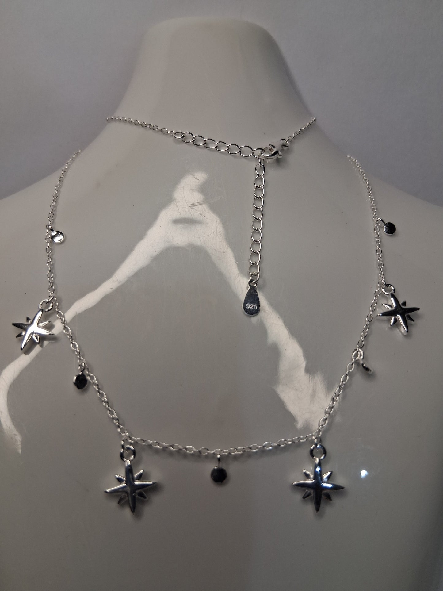 Collar - Colgante dije Estrellas (regulable) - Plata925 - Dama.