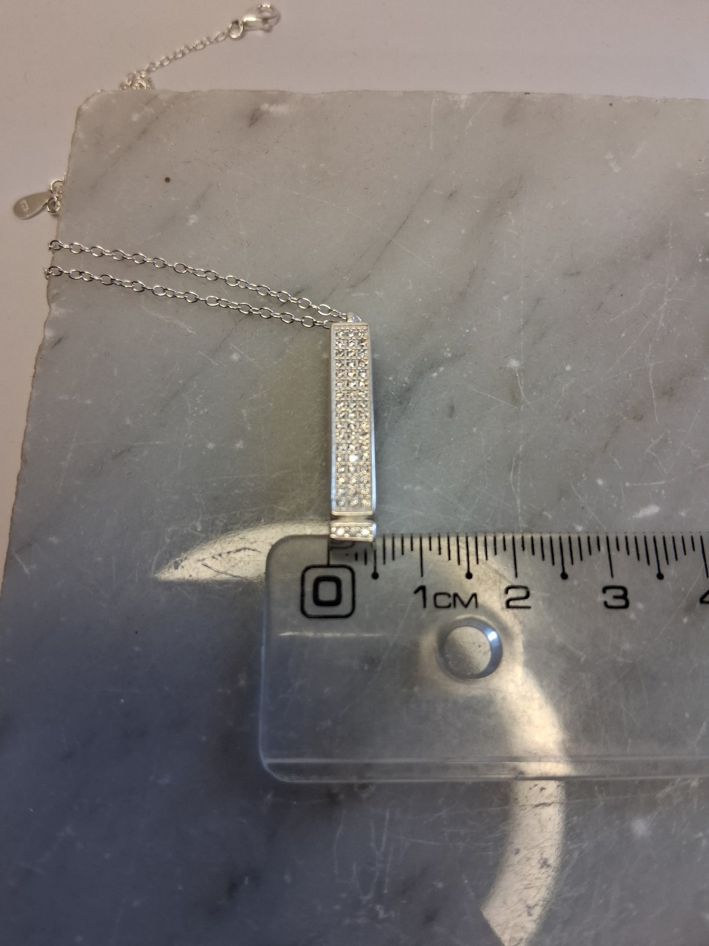 Collar - Colgante retráctil Tipo Cajon Dos Piesas (Regulable) - Plata925 - Dama.