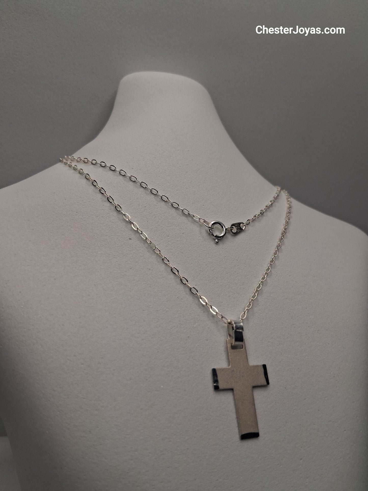 Collar - Mini Forcet x 50 cms - Cruz Chata - Plata925 - Caballero.