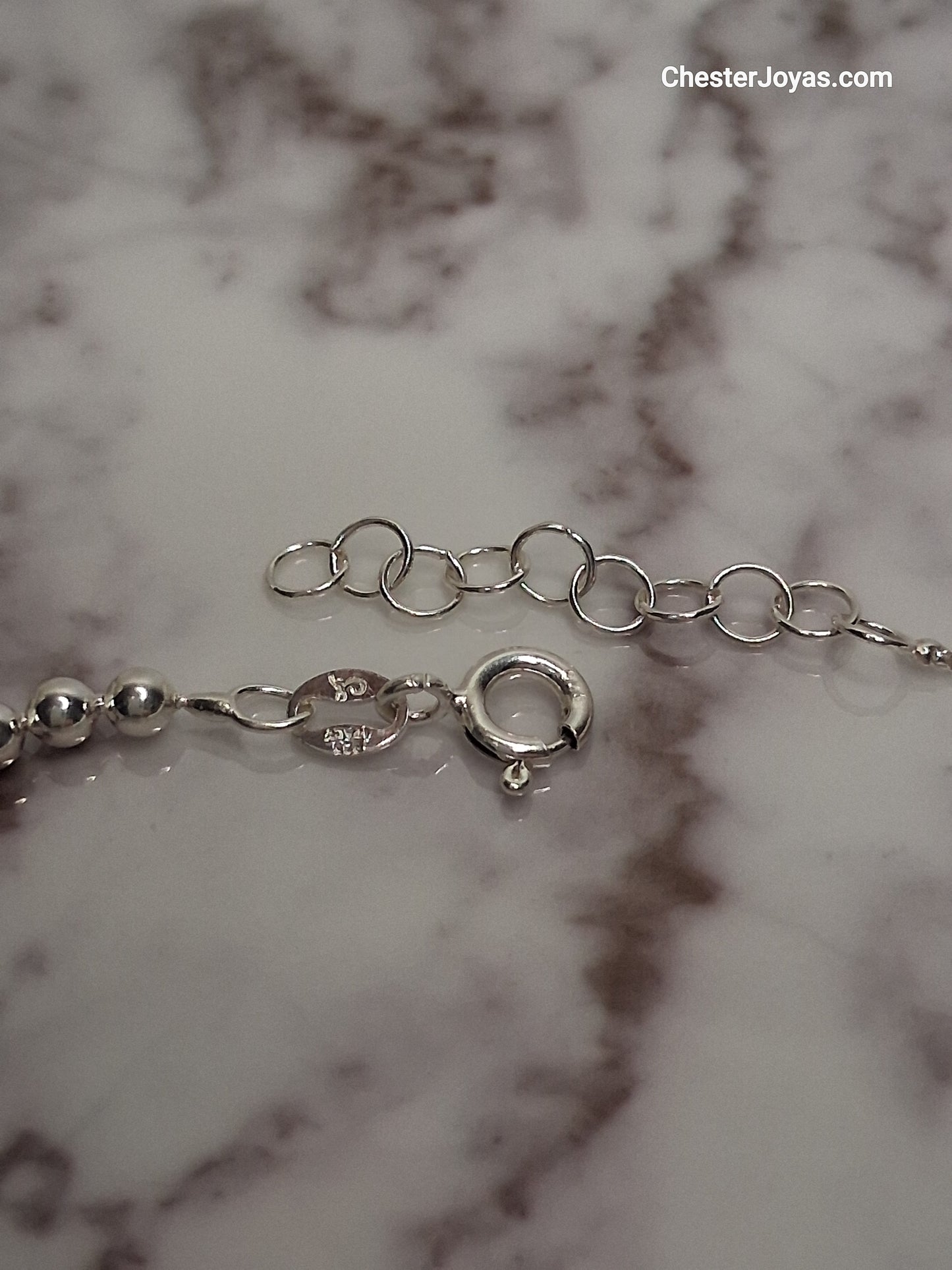 Pulsera - 3 Bolitas 23 cm - Plata925 - Dama.