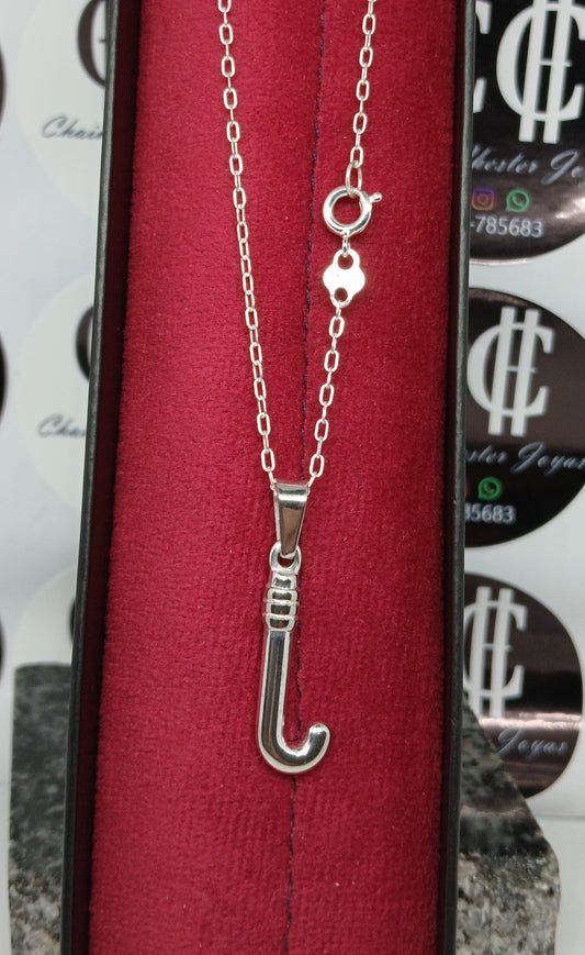 Collar - Palo de Hockey - mini force- Plata925 - Dama.