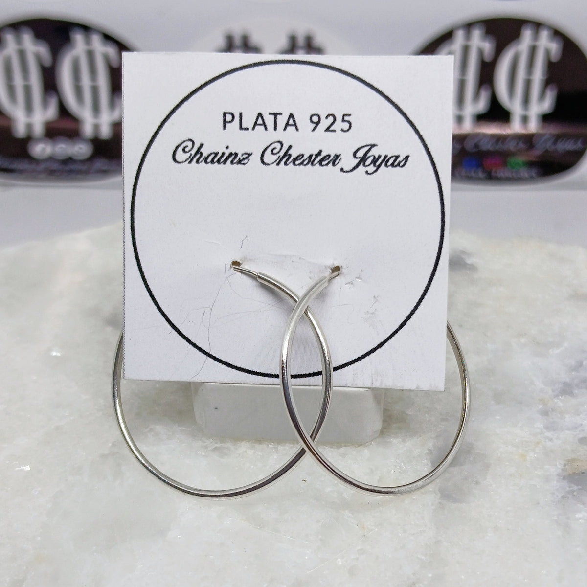 Aros - Argollas Lisas 25 mm - Plata925.