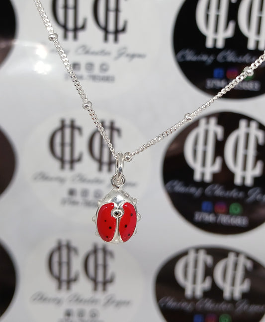 Collar - Vaquita de San Antonio (bolitas) - Plata925 - Dama.