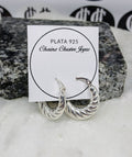 Aros - Argollas Inflados - 20 mm - Plata925.