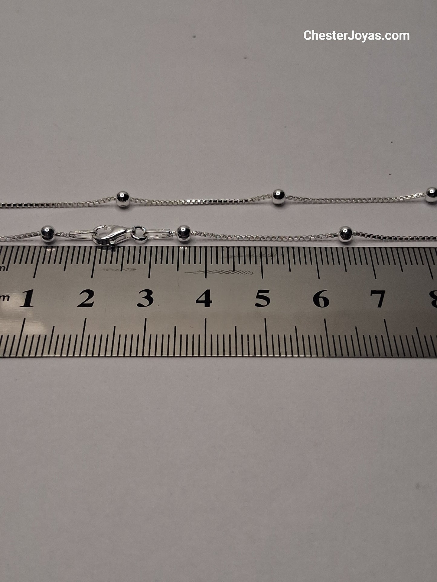 Collar - Cadena Veneciana con Bolas x 45 cm - Plata925.
