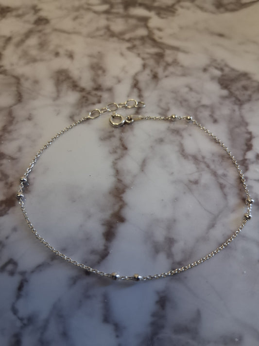 Pulsera - 2 Bolitas - Plata925 - Dama.