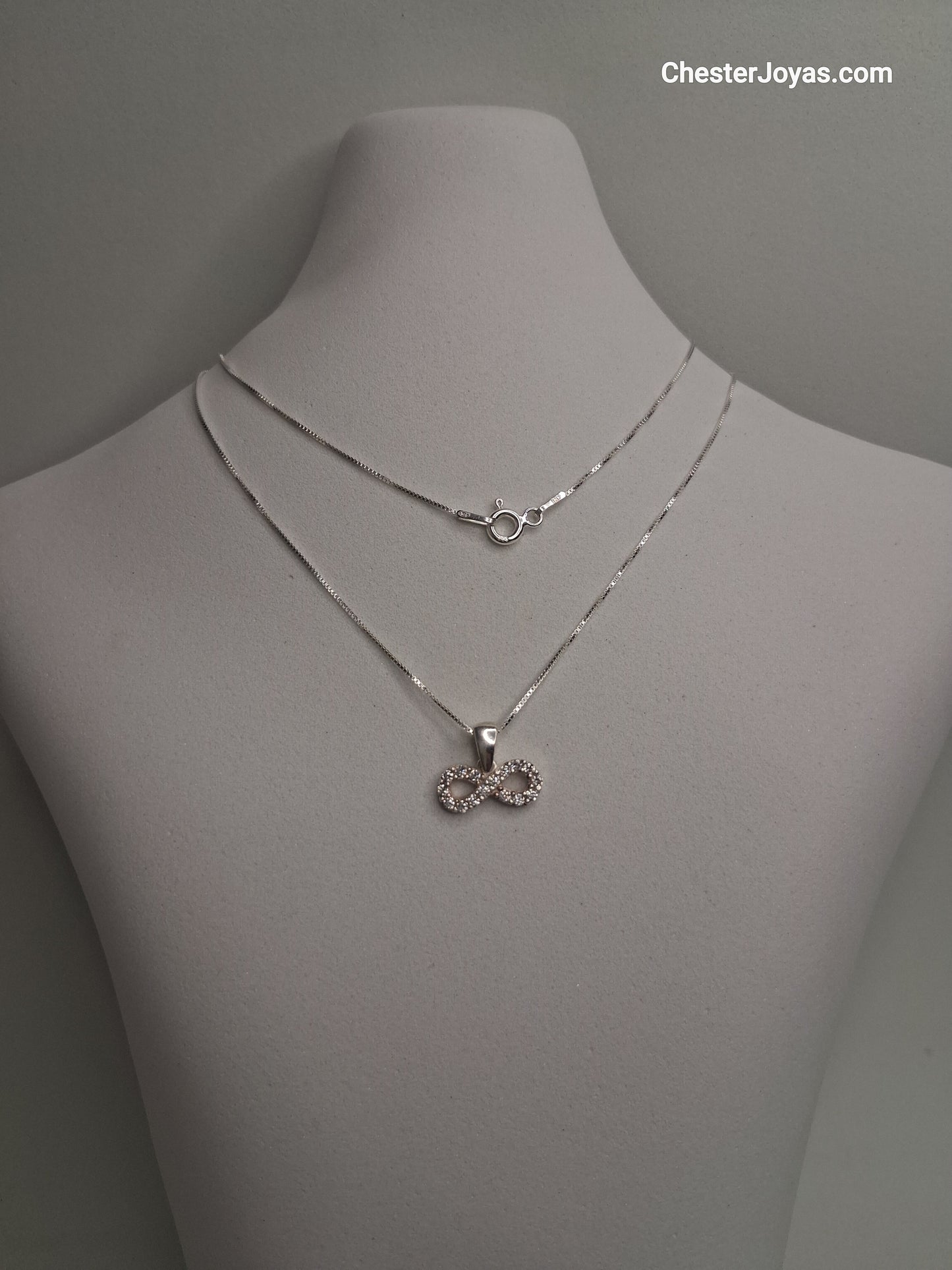 Collar - Infinito c/ Piedras - Plata925 - Dama.
