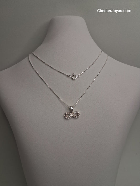 Collar - Infinito c/ Piedras - Plata925 - Dama.