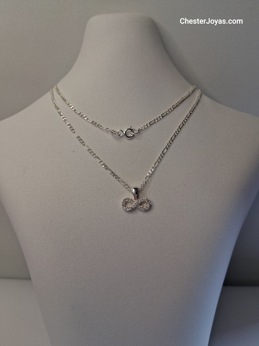 Collar - Infinito c/ Piedras - Plata925 - Dama.