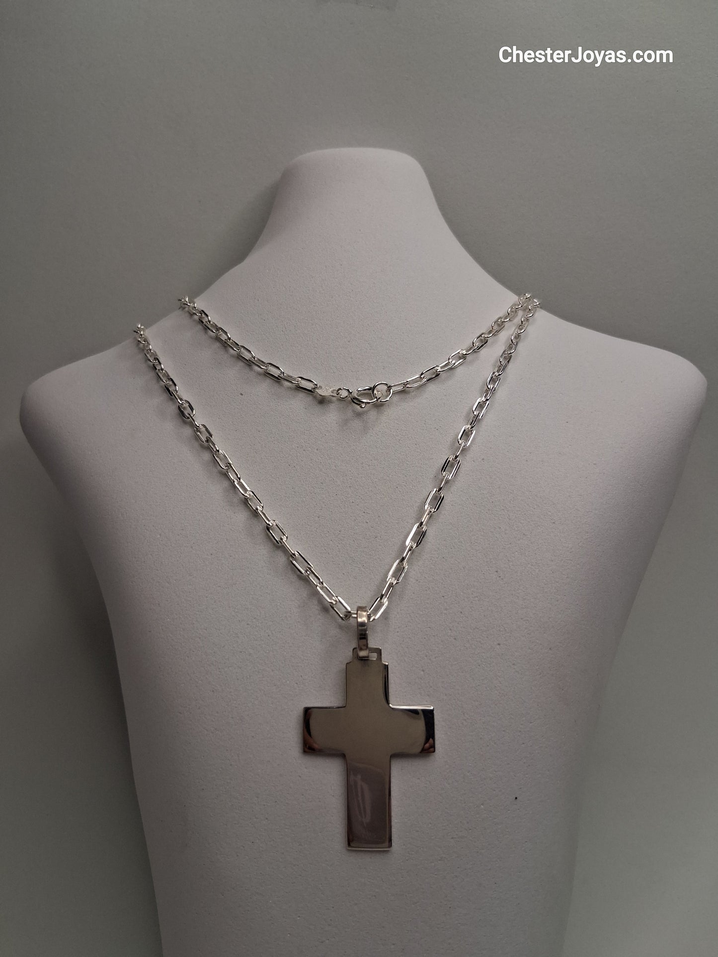Collar - Forcet F-80 x 65 cms - Cruz Chata - Plata925 - Caballero.