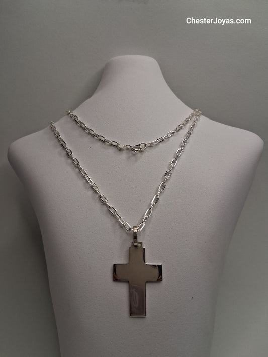 Collar - Forcet F-80 x 65 cms - Cruz Chata - Plata925 - Caballero.