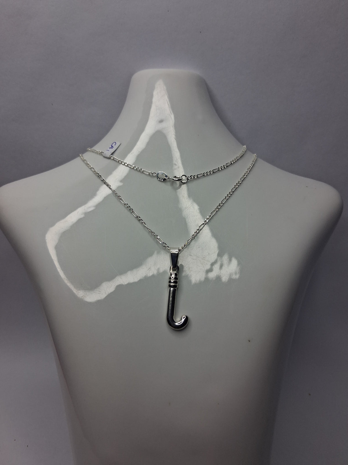 Collar Cadena 3x1 con Dije Palo de Hockey Plata 925 - Dama