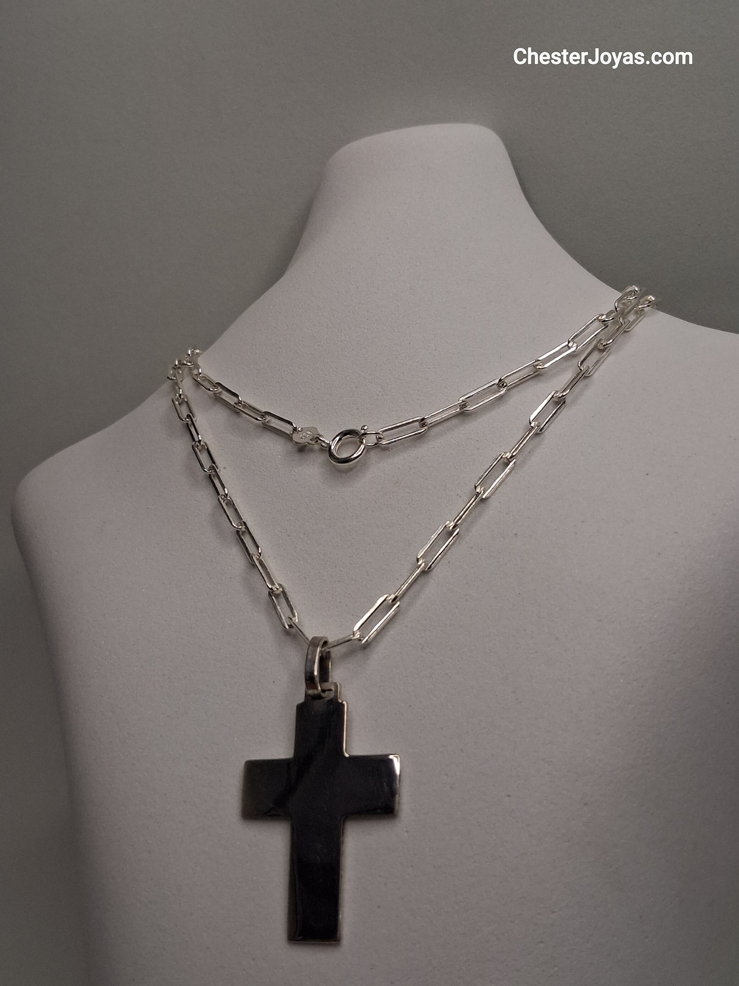 Collar - Forcet FL-80 x 60 Cms - Cruz Chata - Plata925 - Caballero.