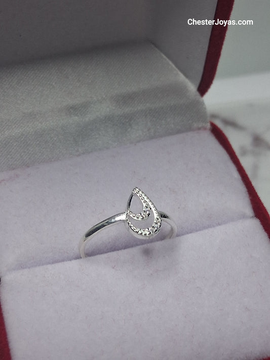 Anillo GOTITA - Medida 11 - Plata925 - Dama.