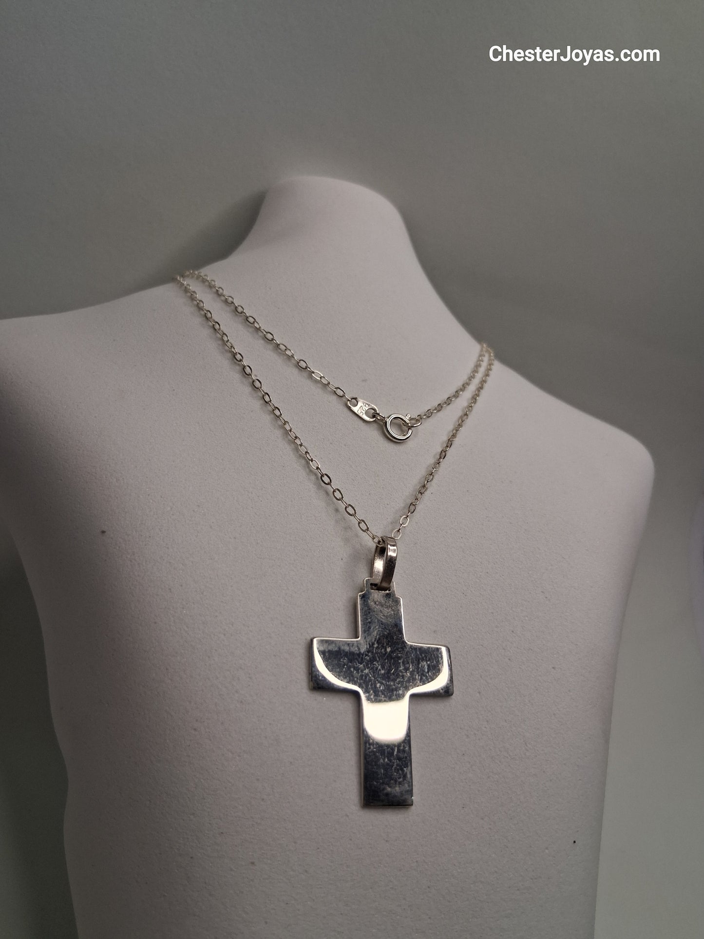 Collar - Forcet Mini x 50 cms - Cruz Chata - Plata925 - Unisex.