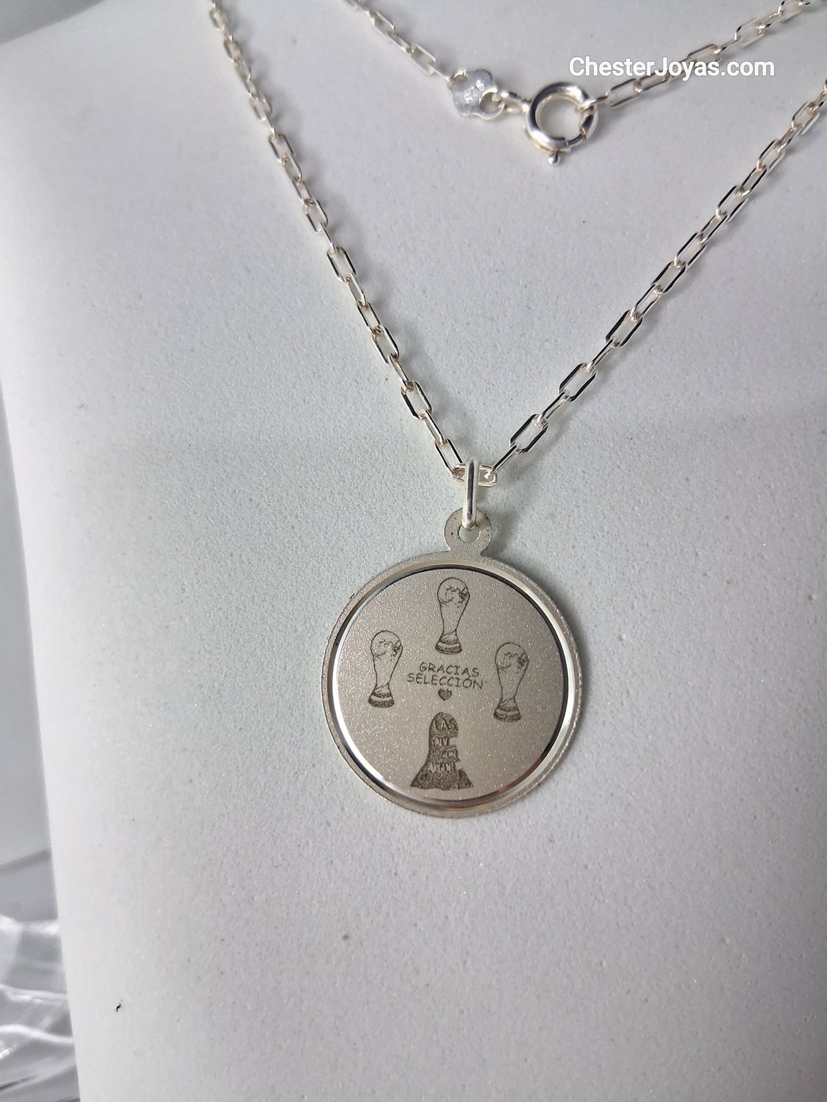 Collar - Forcet Mini x 60 cms - Las Malvinas son Argentinas - Plata925 - Caballero.