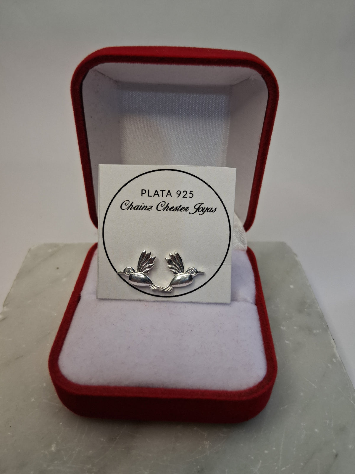 Aros - Pasantes BRID Colibrí con Piedra - Plata925- Dama.