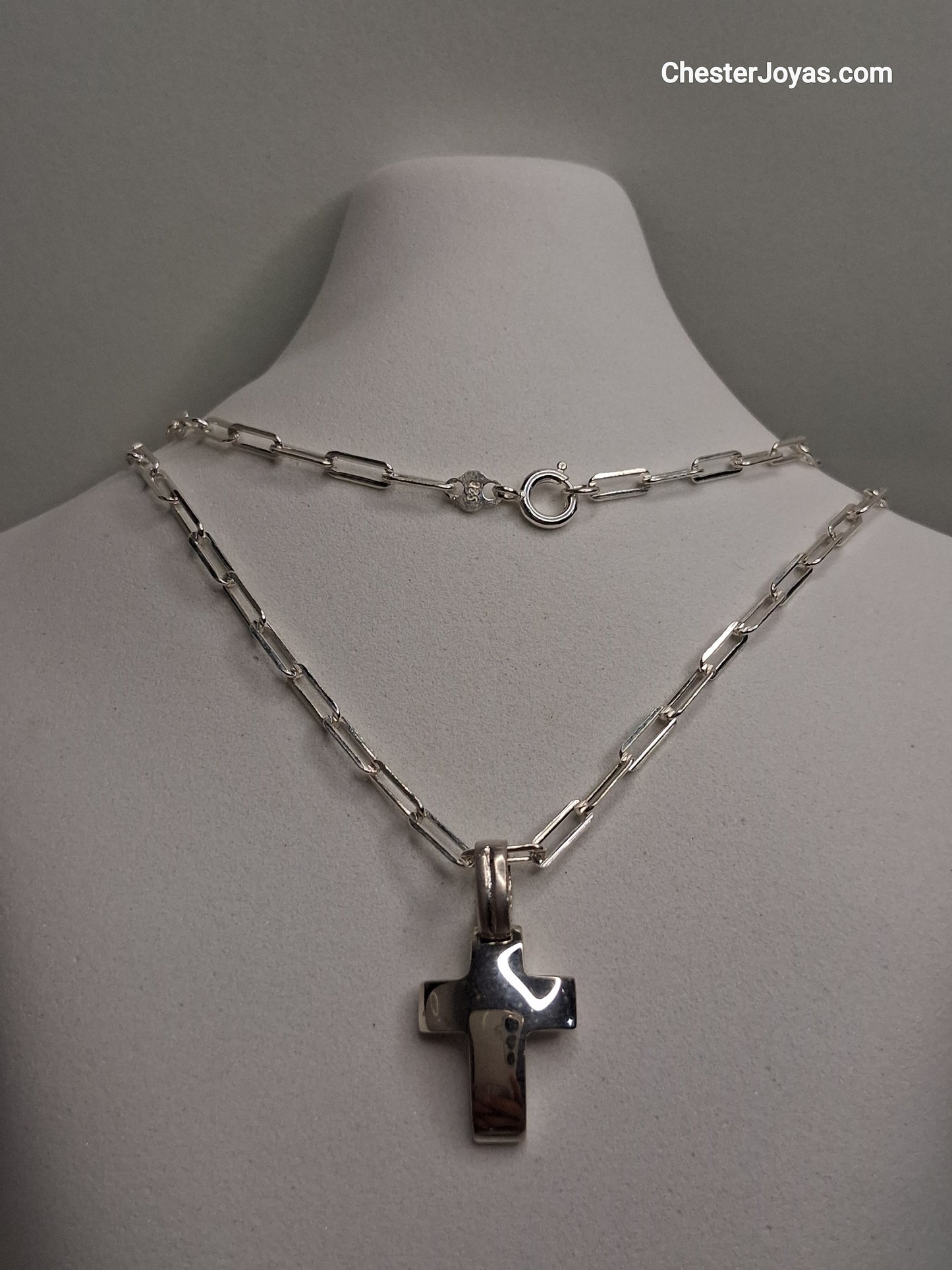 Collar - Forcet FL-80 x 60 cms - Cruz Bombe - Plata925 - Caballero.
