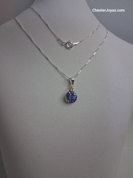 Collar - Swarovski (violeta) - Plata925 - Dama.